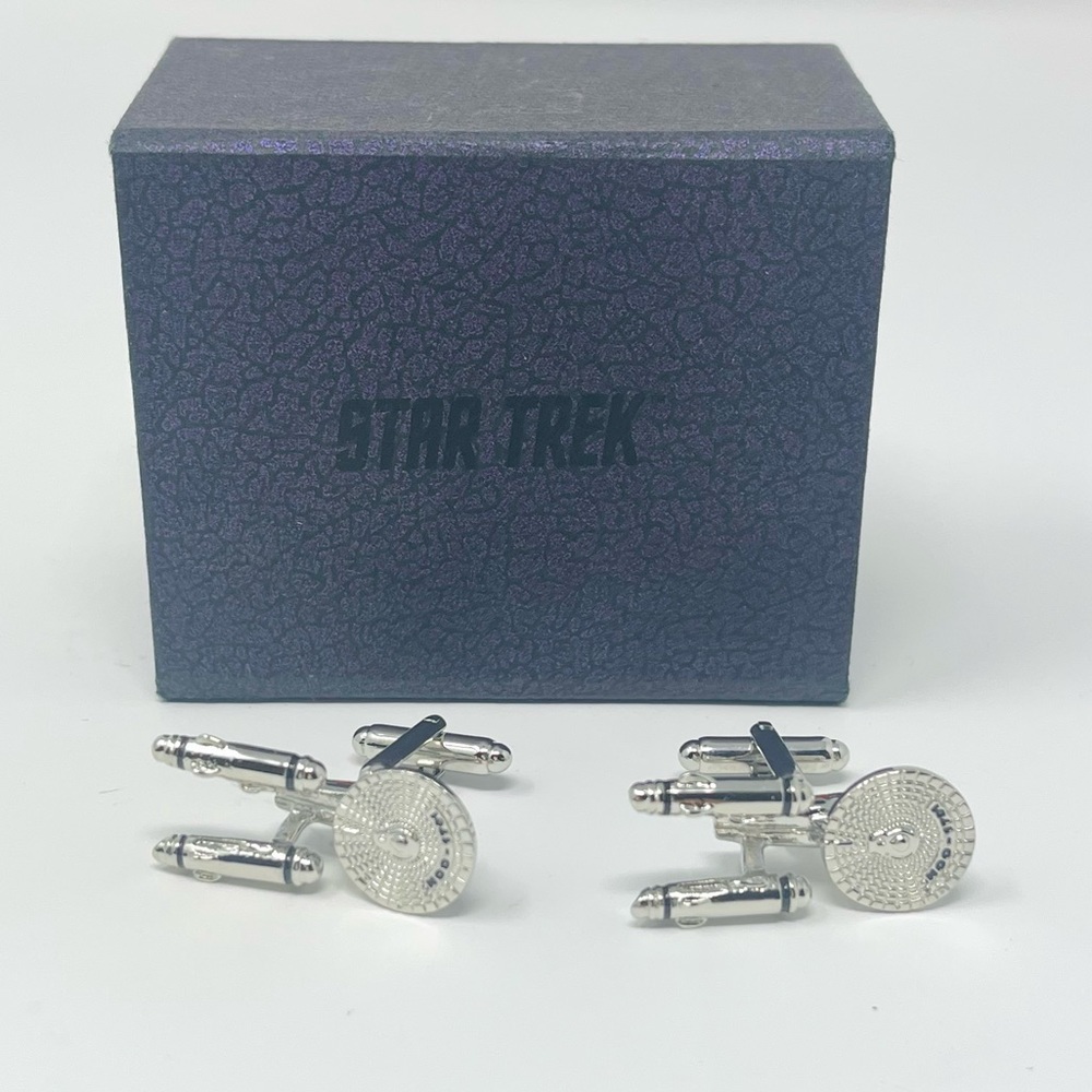 New STAR TREK Collectible  Cuff Link ST-ENT-SL Silver - Picture 5 of 6